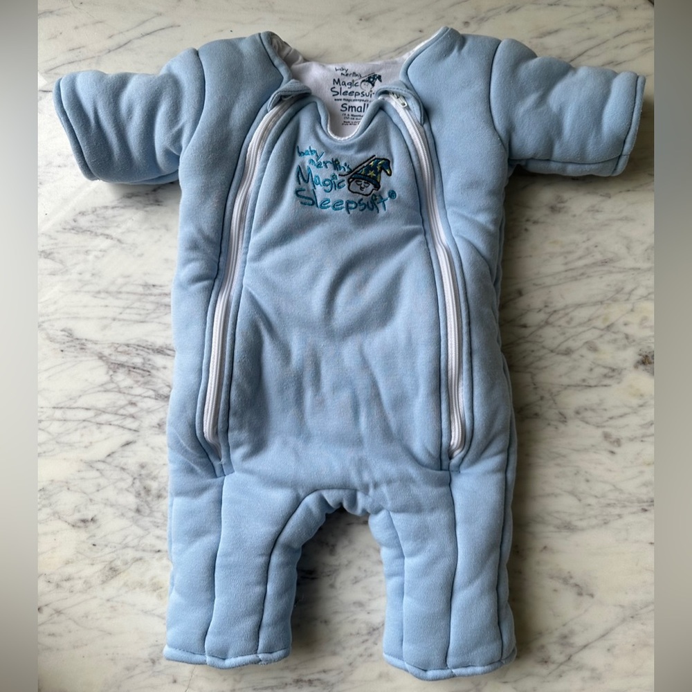 Baby Merlin magic sleep suit size small 3-6 months. Almost new, no rips, stains